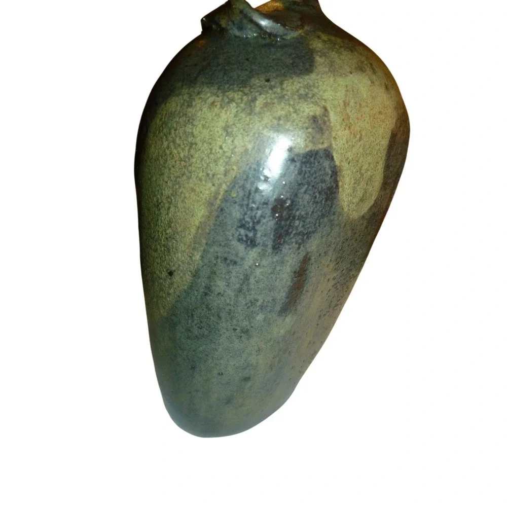 MCM‎ Studio Pottery Vase Signed Primrose 1966 Brutalist Stoneware Art Vase 6